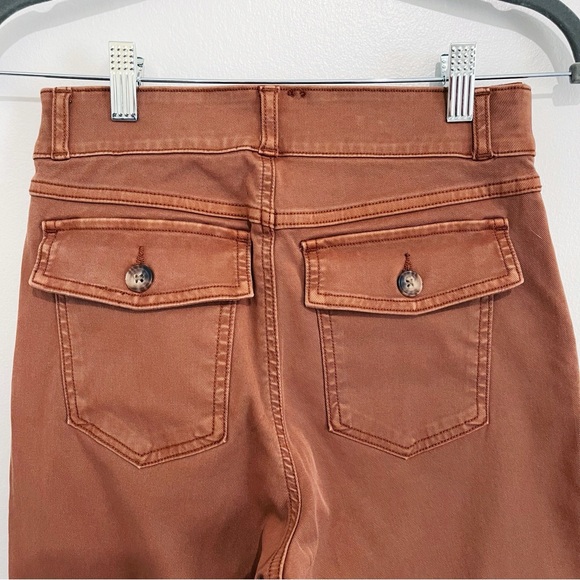 NWT SPANX Stretch Twill Cropped Wide Leg Pants Bronze Glow Women’s Size Small S - Picture 4 of 9